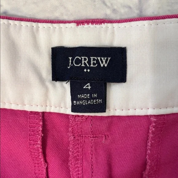 J Crew Pink Chino Shorts Plain Front Mid Rise 5 Inch Inseam Women’s Size 4 - Picture 8 of 9